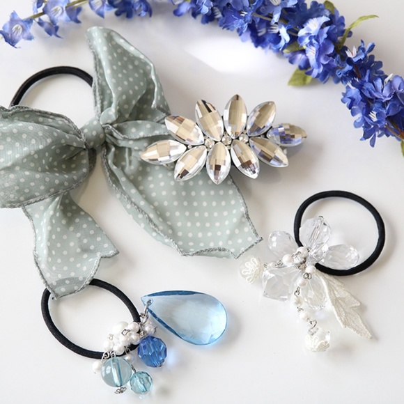 Korea Boutique Accessories - CRYSTAL BLUE Hair Accessories - Set of 4